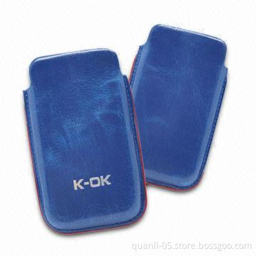Case for iPod, Made of Genuine Leather or PU Material, Suitable for All Mobile Phone Models